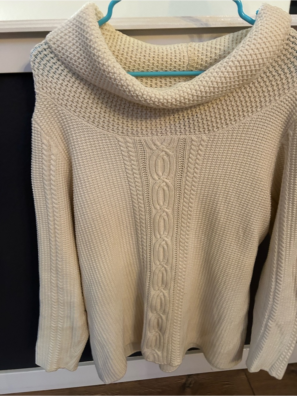 White sweater turtleneck from Nautica